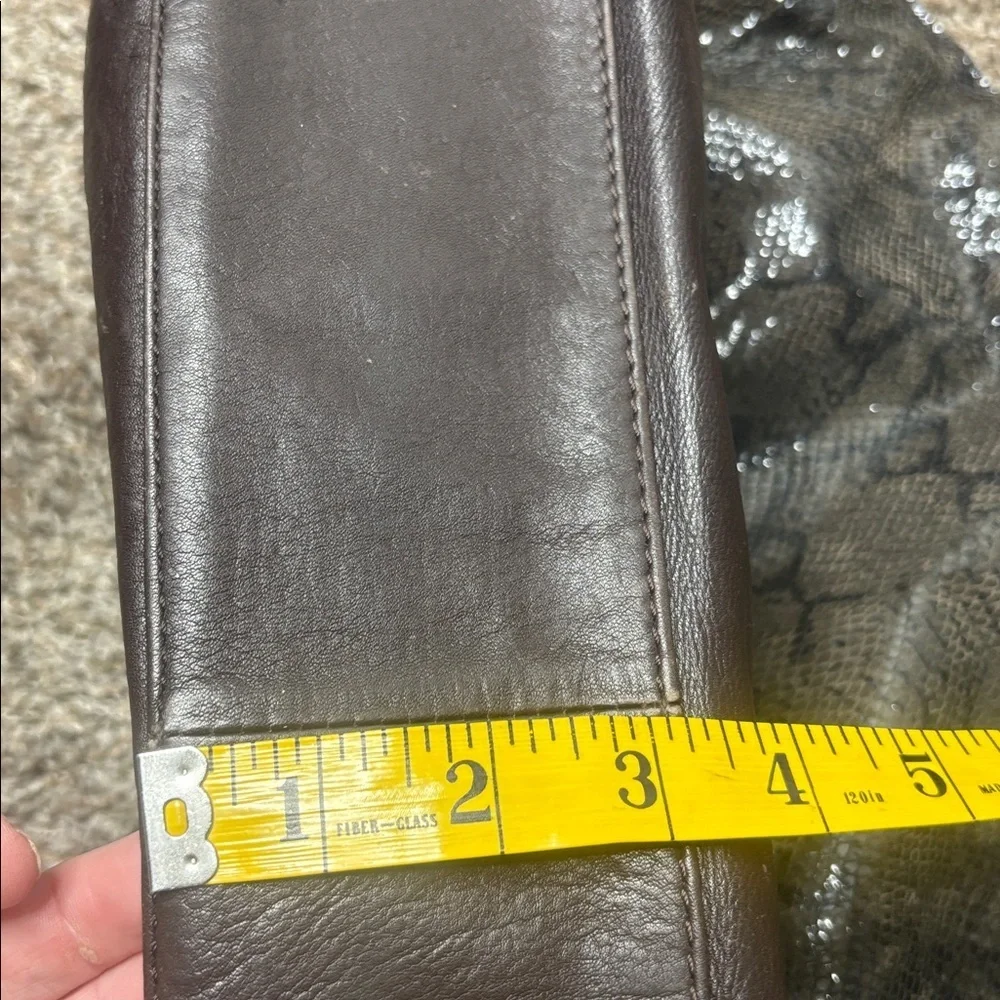 Margot snakeskin and leather tote